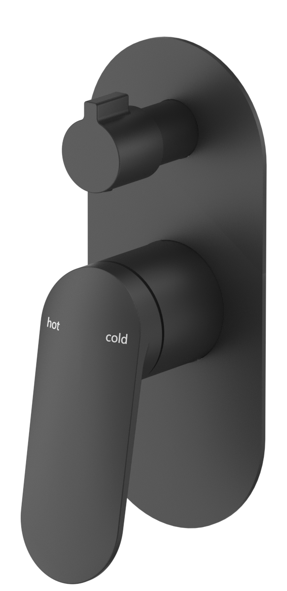 Lantra Shower Mixer Diverter - 1P - TRIM KIT ONLY - Black