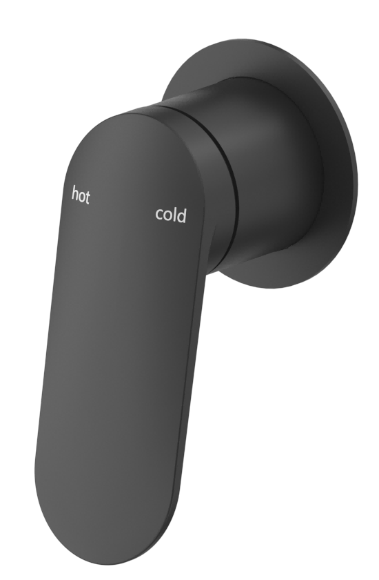 Lantra Shower Mixer - Round Plate - TRIM KIT ONLY - Black