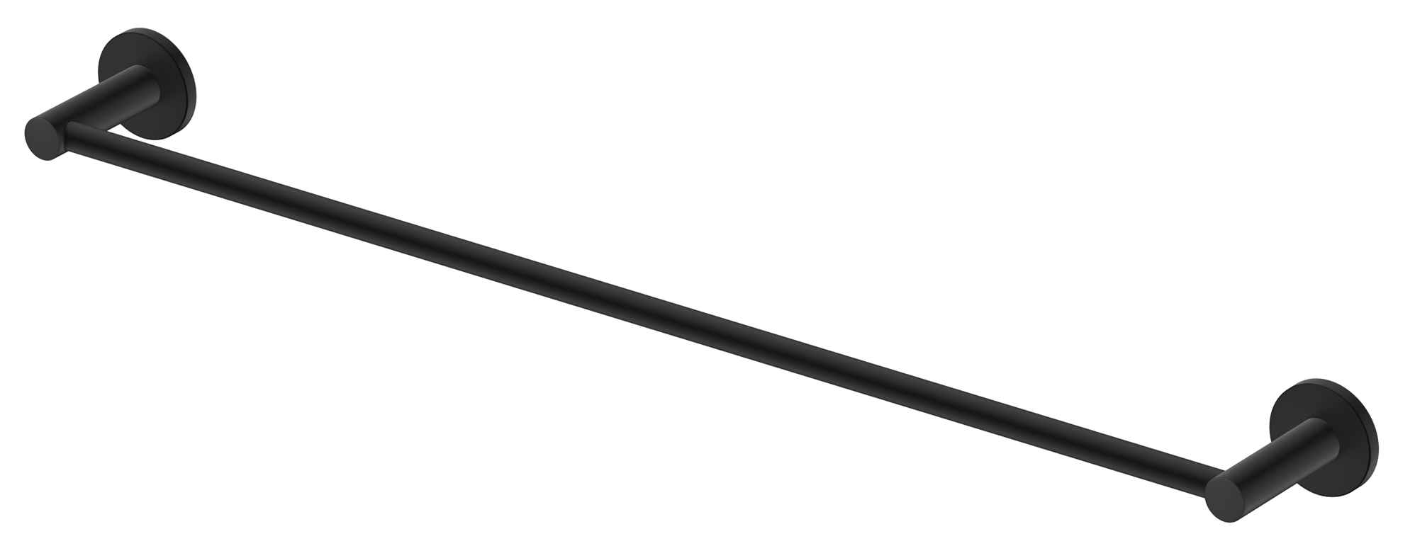 Mica Single Towel Rail - Black / 600mm