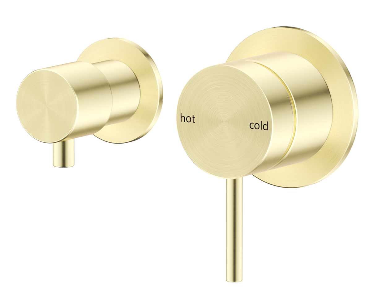 Mica Shower Mixer Diverter - Sideways - TRIM KIT ONLY - French Gold