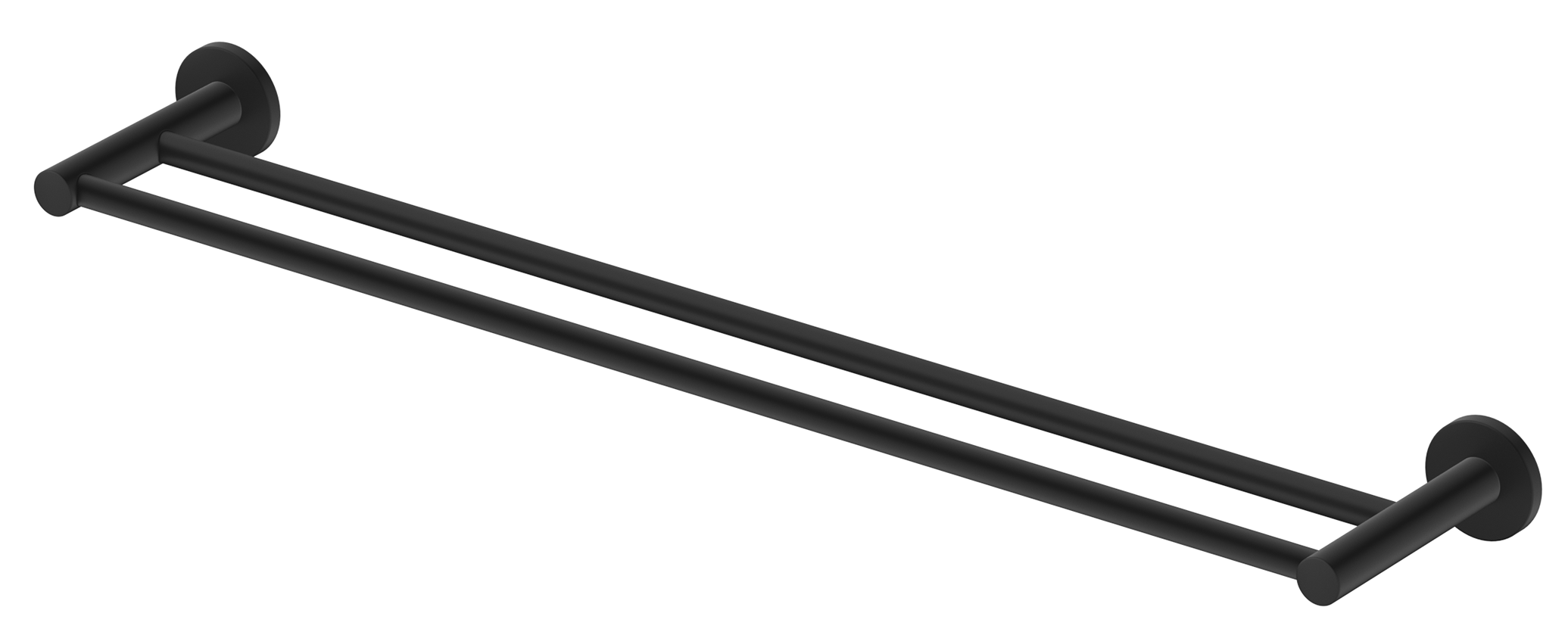Mica Double Towel Rail - Black / 800mm