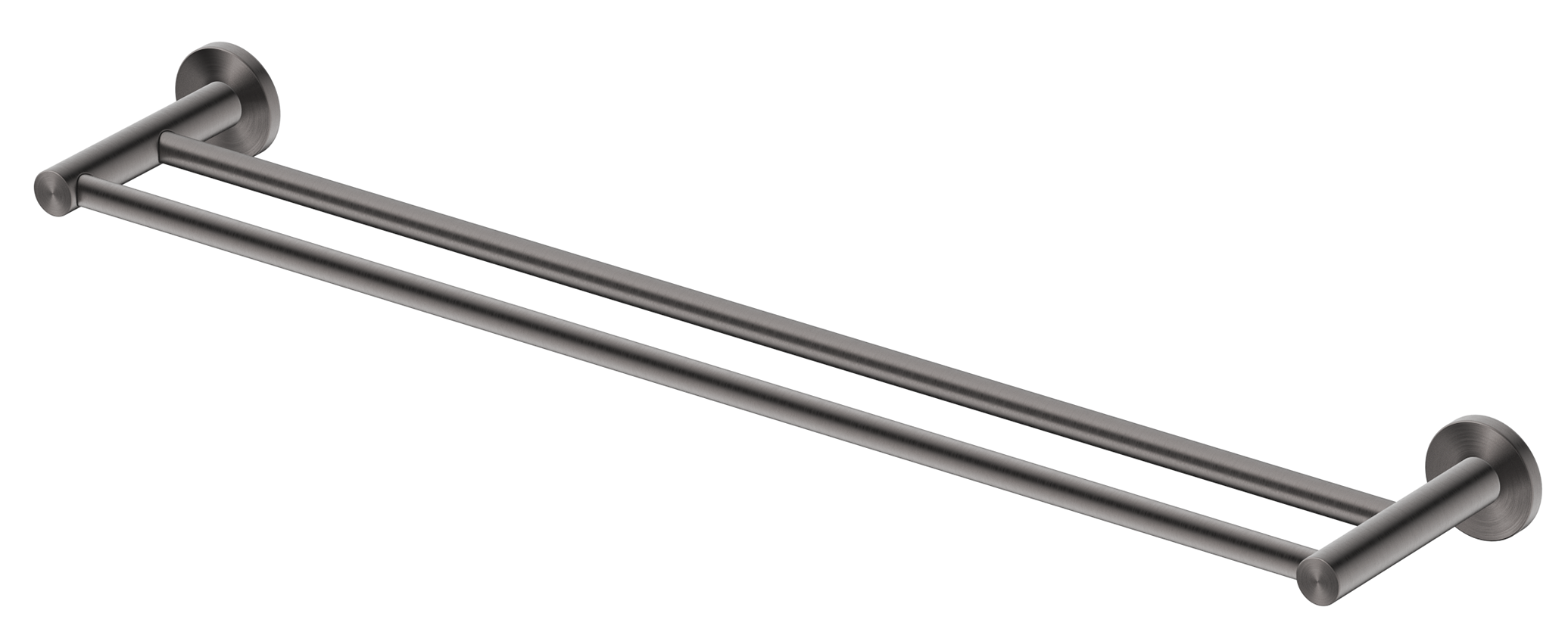 Mica Double Towel Rail - Gunmetal / 800mm