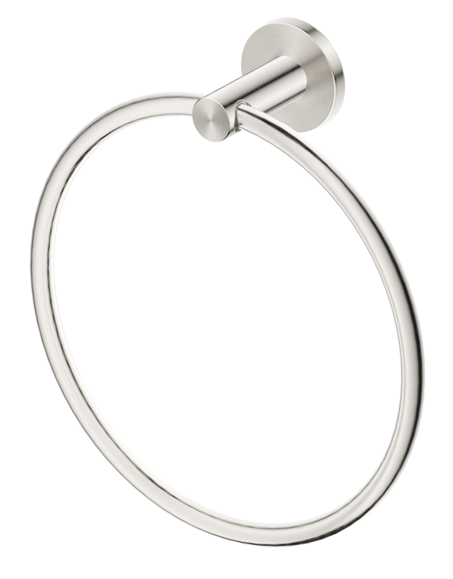 Mica Hand Towel Ring - Brushed Nickel
