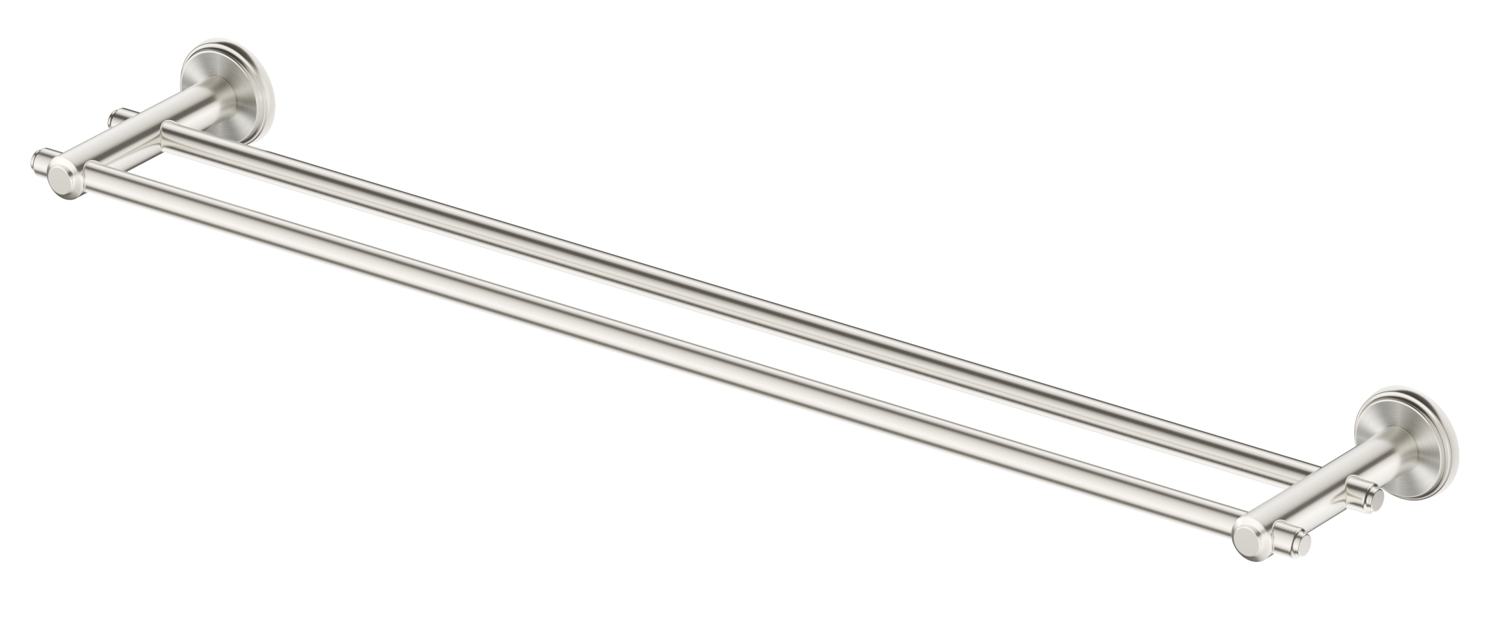 Mica Heritage Double Towel Rail - Brushed Nickel / 600mm