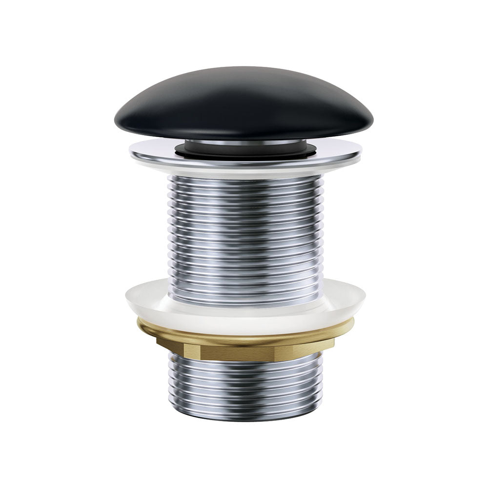Pop-Up 32mm Non-Overflow Basin Waste, Matte Black Ceramic Cap