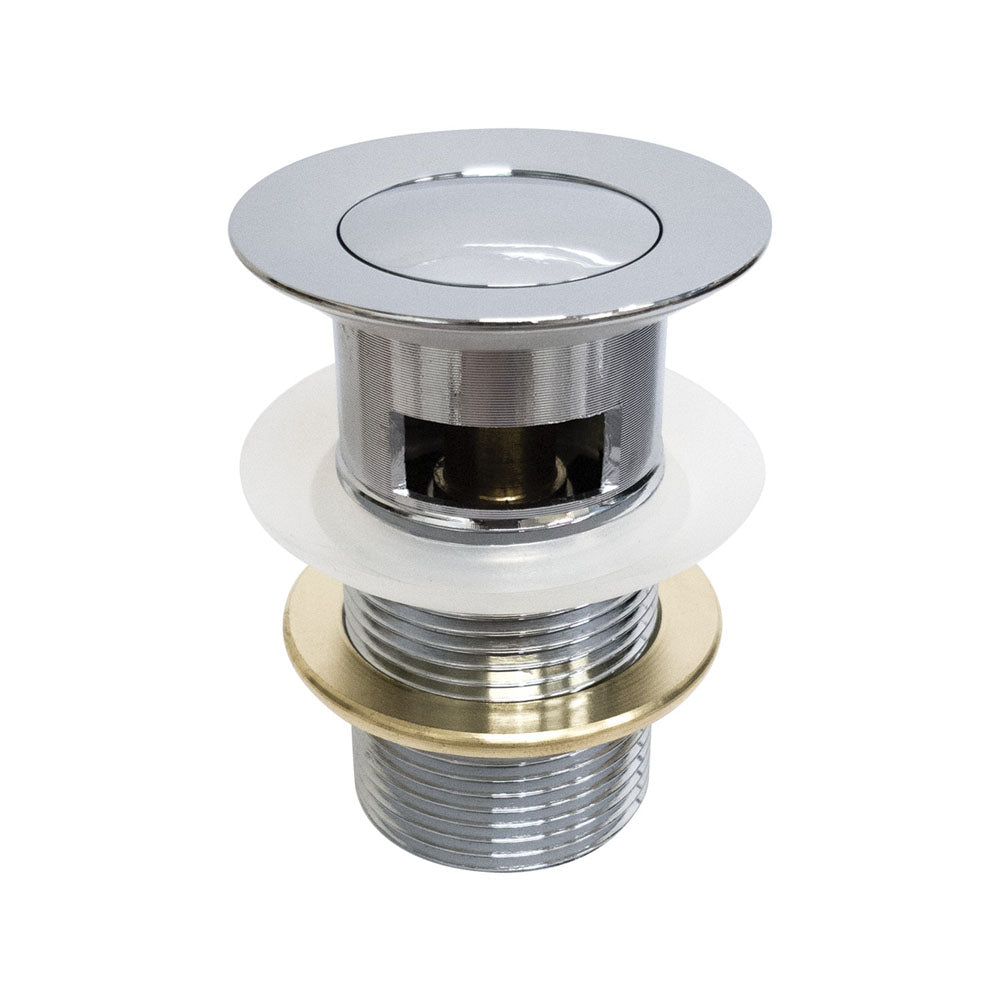 Flush Pop-Up Waste, 32mm with Overflow, Chrome