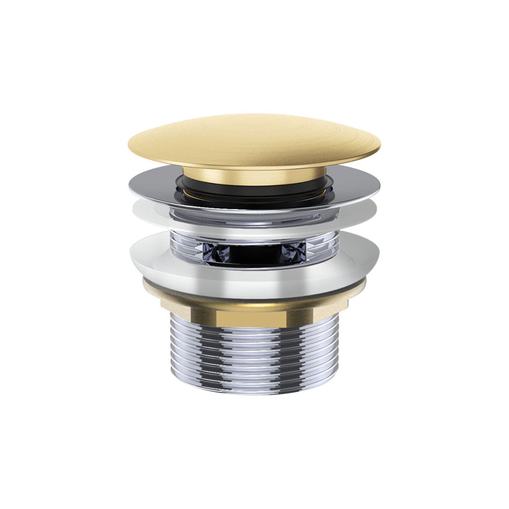 Universal Pull-Out/Pop-Up Brass Cap Bath Waste with Overflow, Urban Brass