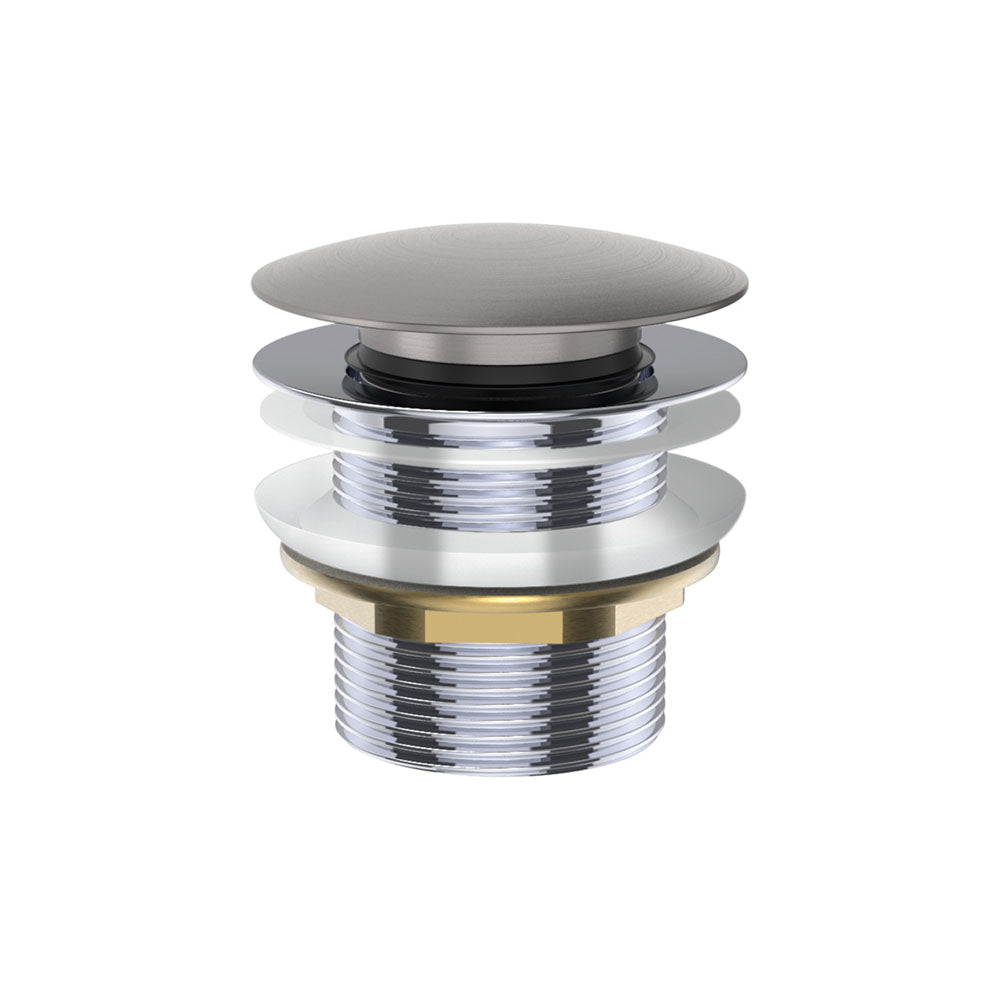 Universal Pull-Out/Pop-Up Brass Cap Bath Waste, Non-Overflow, Gun Metal