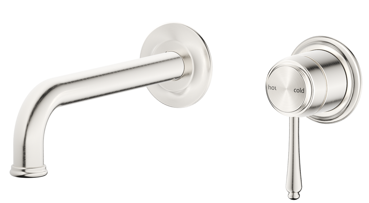 Mica Heritage Wall-Spout Combo - TRIM KIT ONLY - Brushed Nickel