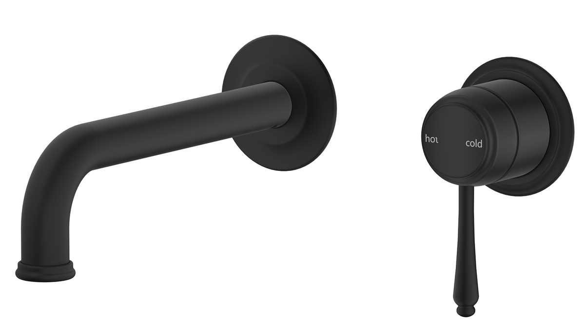 Mica Heritage Wall-Spout Combo - TRIM KIT ONLY - Black
