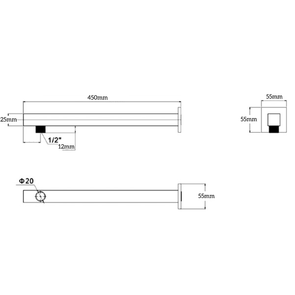 Cresta Wall Shower Arm - image 1