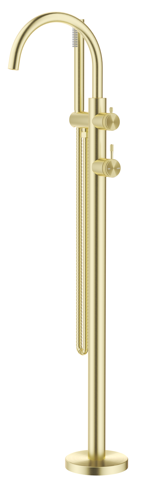 Mica Fluted Freestanding Bath Mixer with Hand Shower - TRIM KIT ONLY - French Gold