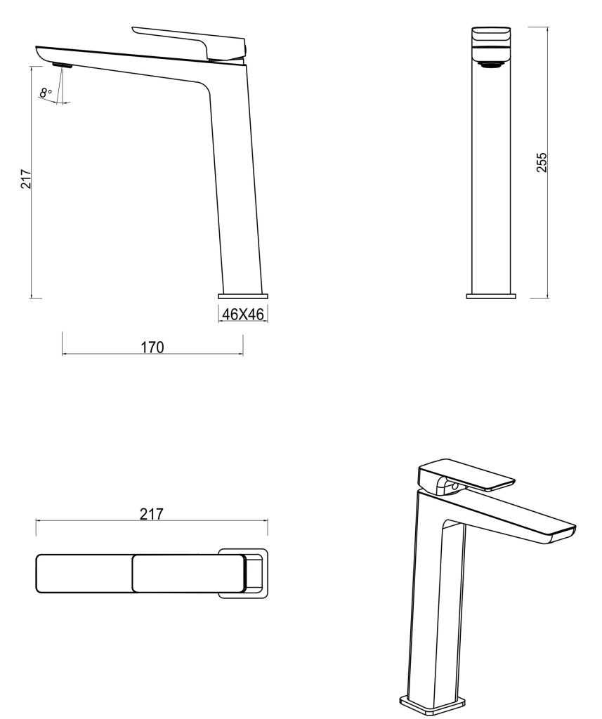 Tiago Tall Basin Mixer - image 3