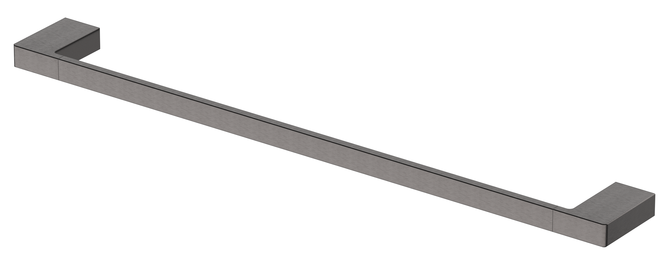 Milos Single Towel Rail - Gunmetal / 400mm