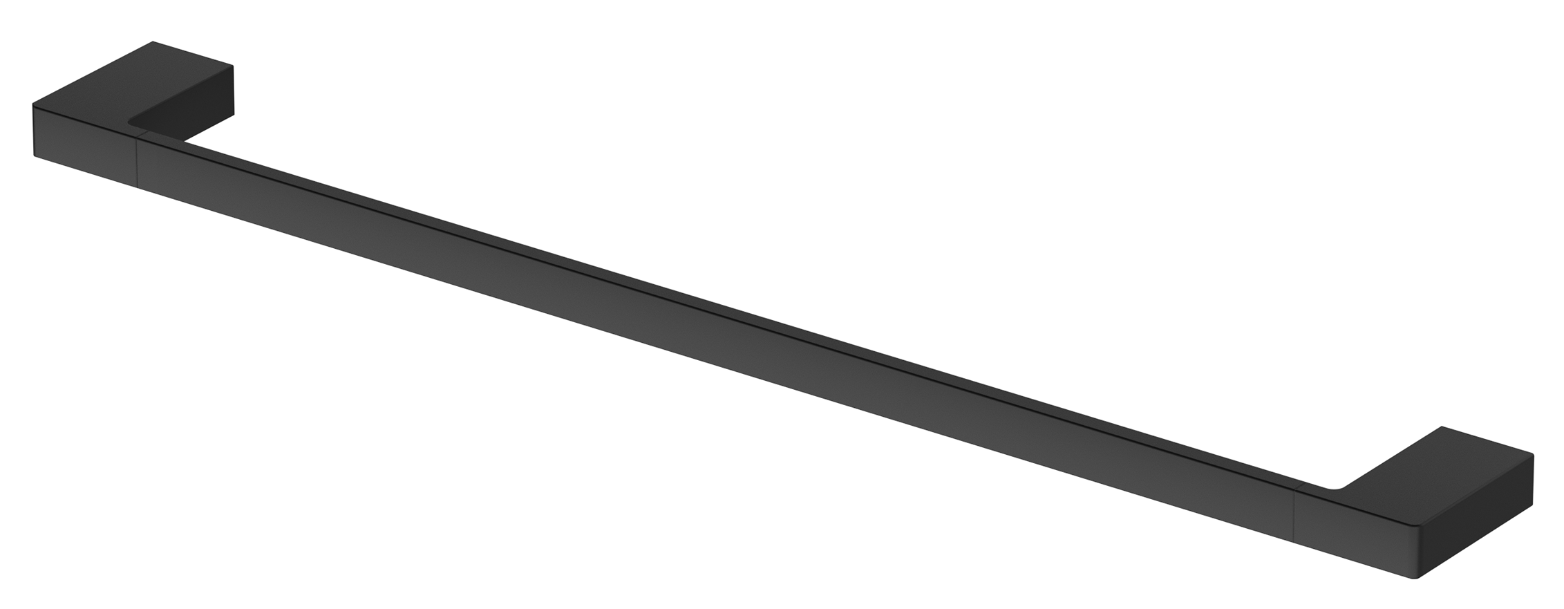Milos Single Towel Rail - Black / 400mm