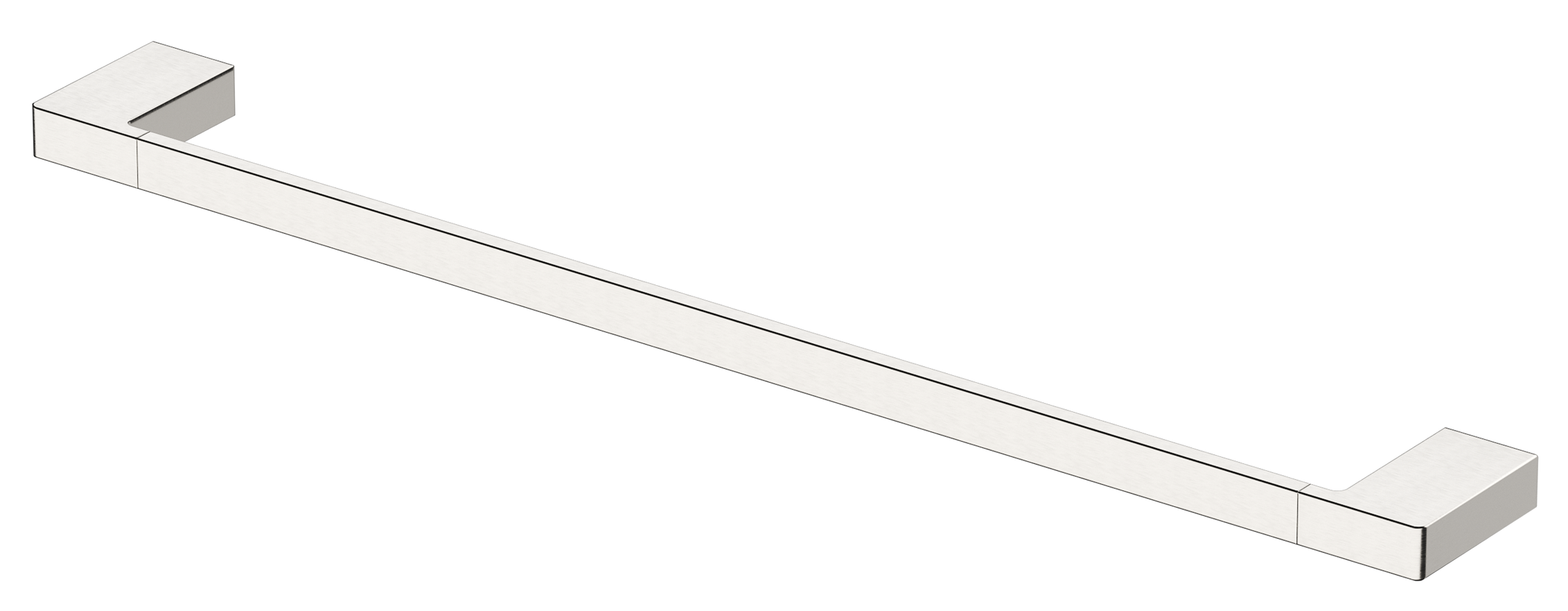 Milos Single Towel Rail - Brushed Nickel / 400mm