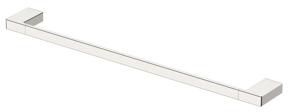 Milos Single Towel Rail - Brushed Nickel / 400mm