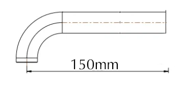 Mica Combo Mixer Curved Spout Upgrade - 150/240mm - image 1