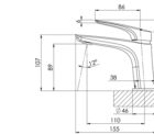 10577000 Subi Basin Mixer Line Drawing