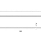 111 8130 Vivid Slimline Double Towel Rail 800mm Line Drawing 1