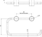 111 8200 Vivid Slimline Toilet Roll Holder Line Drawing