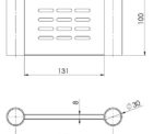 111 8300 Vivid Slimline Soap Dish Line Drawing