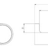 111 8400 Vivid Slimline Robe Hook Line Drawing