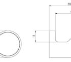 111 8400 Vivid Slimline Robe Hook Line Drawing