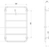 111 8700 Vivid Slimline Towel Ladder 800x500mm