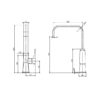 Argo Sink Mixer Square Line 02