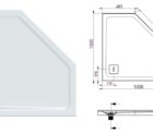 Decina Luna Showerbase Rear Corner 100x100 Specs