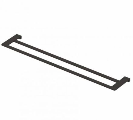 Double Towel Rail Matte Black 0