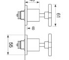 Faucet Chisel D Hob Tap Pr Cross Specs