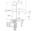 Faucet Pegasi M Basin Mix Swivel Specs