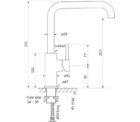 Faucet Pegasi M Sink Mix Sq 220 Specs