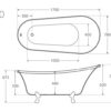 Fienza Clawfoot Bath 1700 Specs