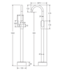 Fienza Empire Floor Stand Bath Mixer Specs