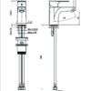 Fima Series22 Basinmix 123 F3831 Technical Drawing