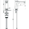 Fima Series22 Basinmix 192 F3831l Technical Drawing