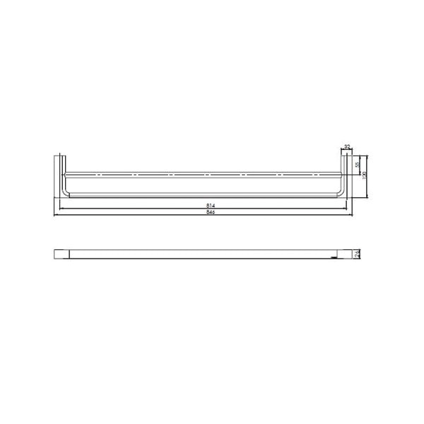 GLOSS - towel rail double - White Bathroom Co