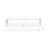 Gloss Towel Rail Single 600mm 05