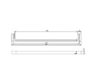 Gloss Towel Rail Single 600mm 05