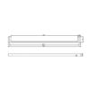 Gloss Towel Rail Single 800mm 02