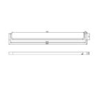 Gloss Towel Rail Single 800mm 02