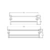Hustle Towel Rail Double Matte Black 02