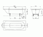 Kaldewei Saniform Plus 1700x750 Dwg