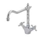 Lillian Shepherds Crook Cross Handle Sink Mixer 01