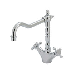 Lillian Shepherds Crook Cross Handle Sink Mixer 01