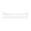 Manhattan Towel Rail Double 600mm 03