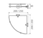 Michelle Corner Glass Shelf Specs